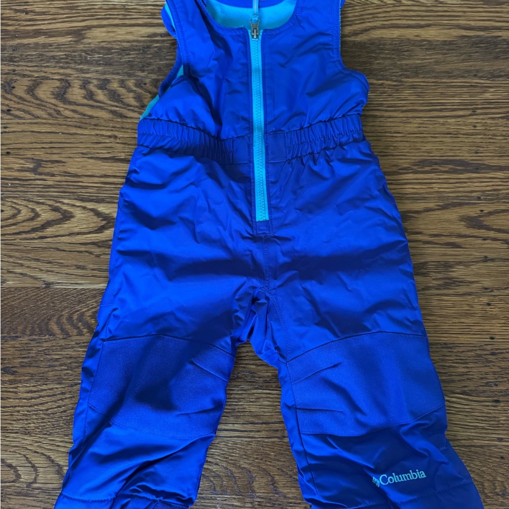 Columbia Purple and Aqua Snow Bib